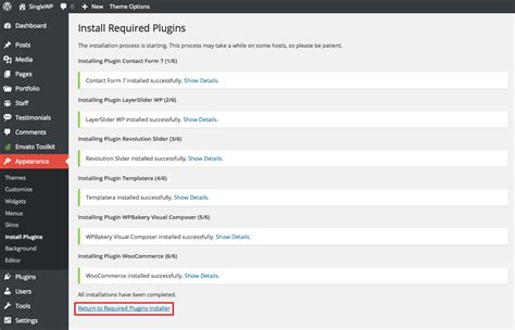 total theme docs|Installing Recommended/Bundled Plugins .